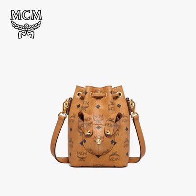 MCM 2021春夏新品 ZOO 女士超迷你小兔子抽绳水桶包斜挎包