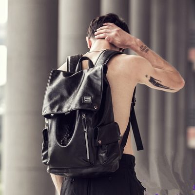欧洲站牛皮书包男士背包男真皮质双肩包男包时尚潮流新款电脑包