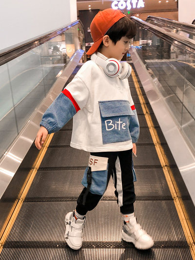 儿童装男童套装春秋款帅洋气春装2021年新款韩版宝宝网红时髦潮衣